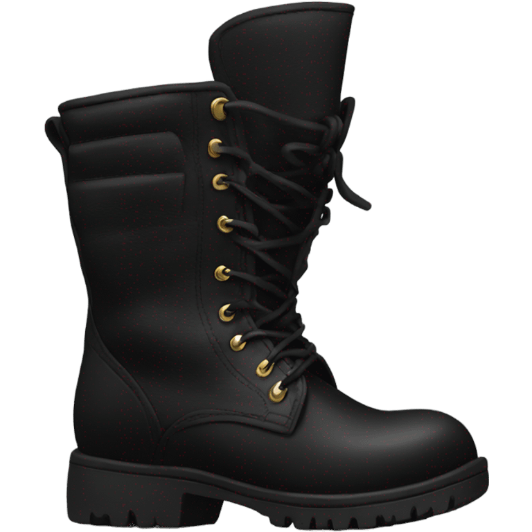 Black combat boot emoji