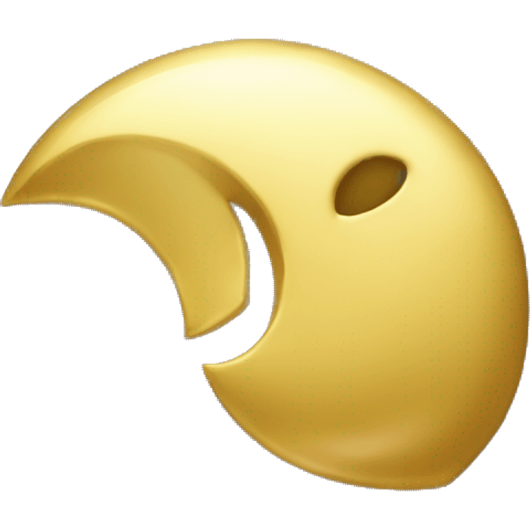 Gold half moon emoji