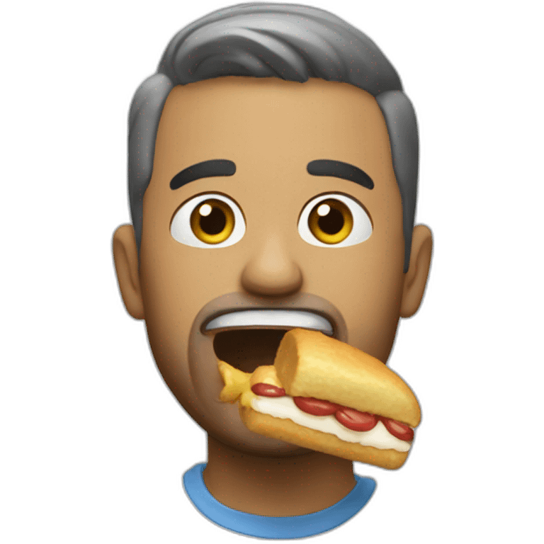 Man eating twinky emoji