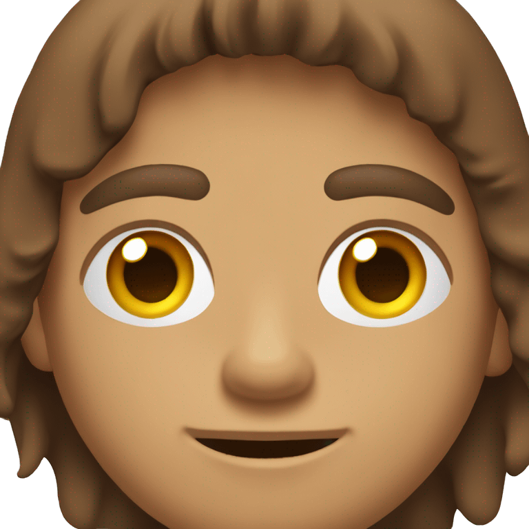 menino de cabelo marrom e olhos castanho pele  bege emoji