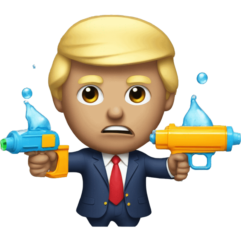 donald trump wth water gun emoji