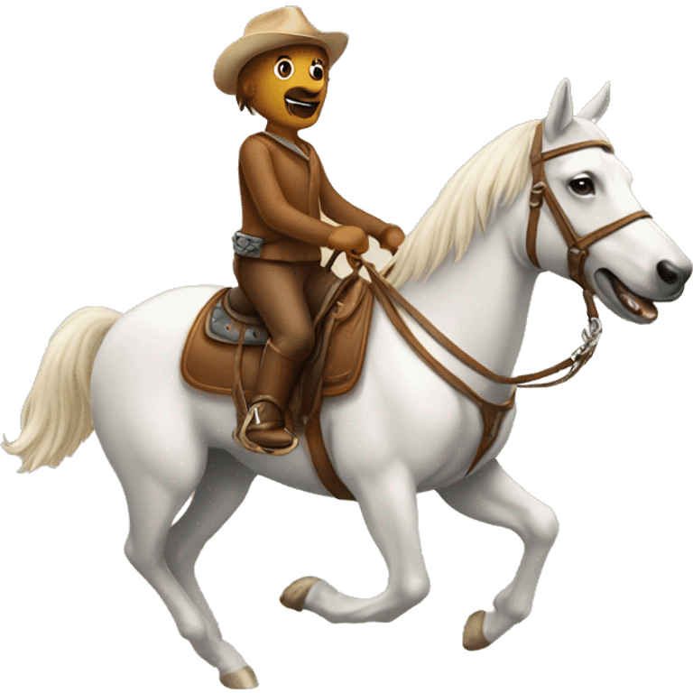 Dog riding horse emoji