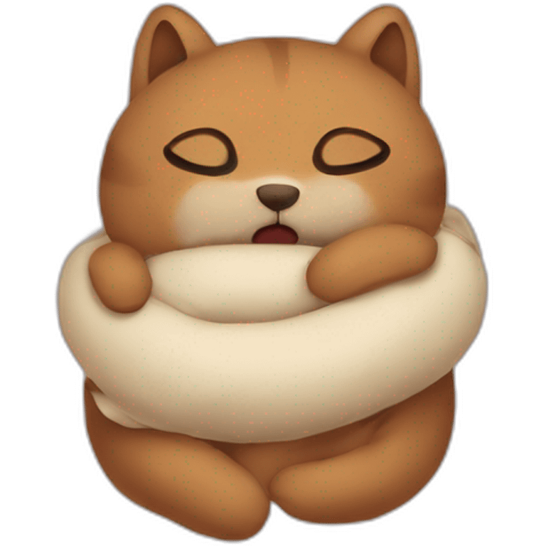 M'en cuddle an outer emoji