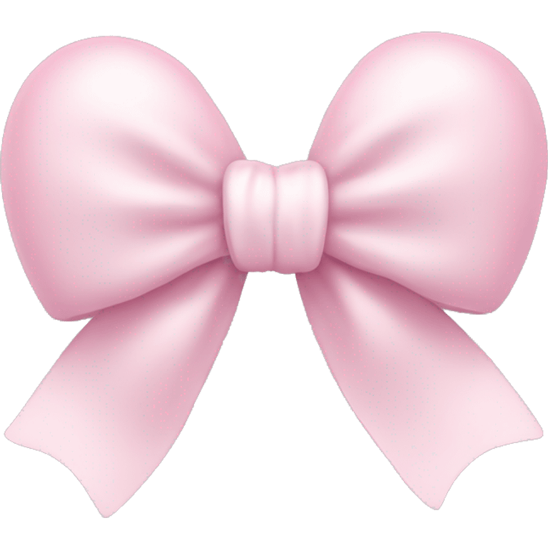 Pastel pink heart with white bow emoji