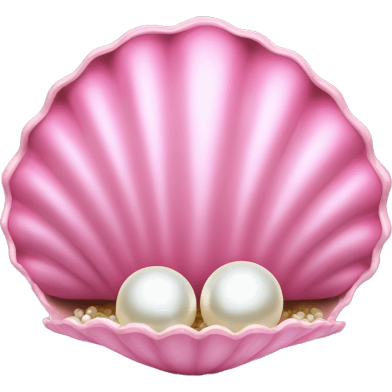  Pink clamshell with pearl inside the open shell emoji