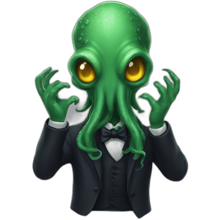 Fancy Human cthulhu salute emoji