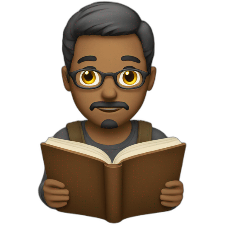 A man reading  emoji