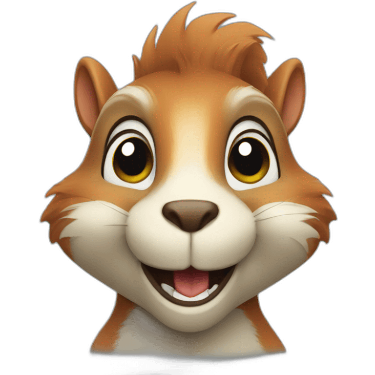 Smiling robo squirrel emoji