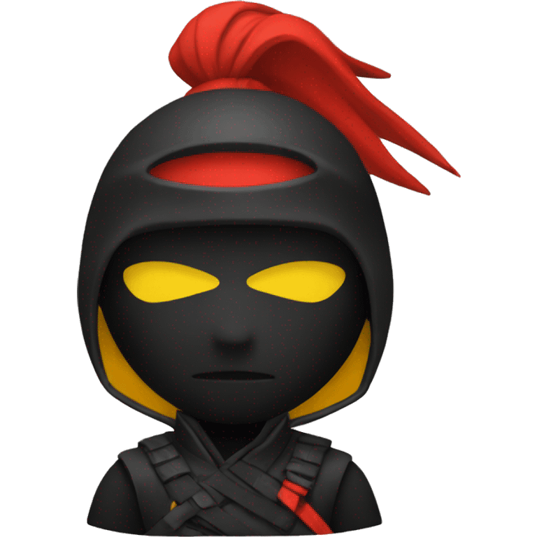 ninja black red yellow from top to bottom emoji