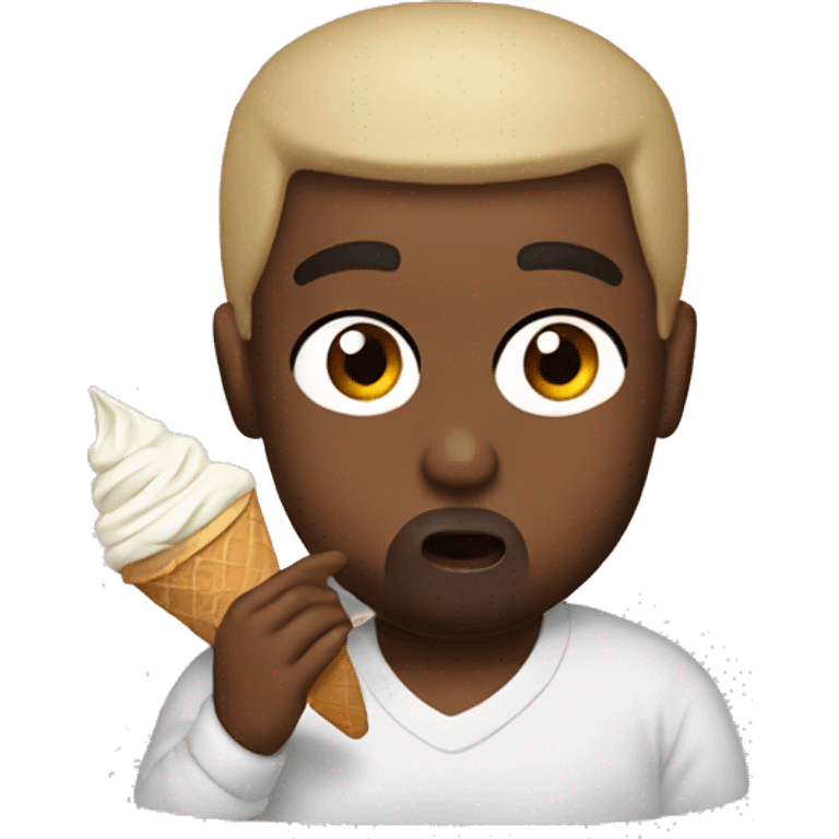 Kanye west eating ice cream  emoji