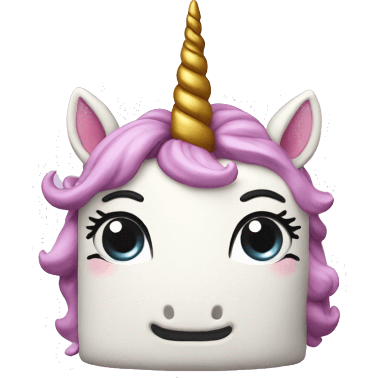 A unicorn cake emoji