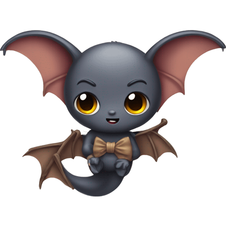 Bat with a bow emoji