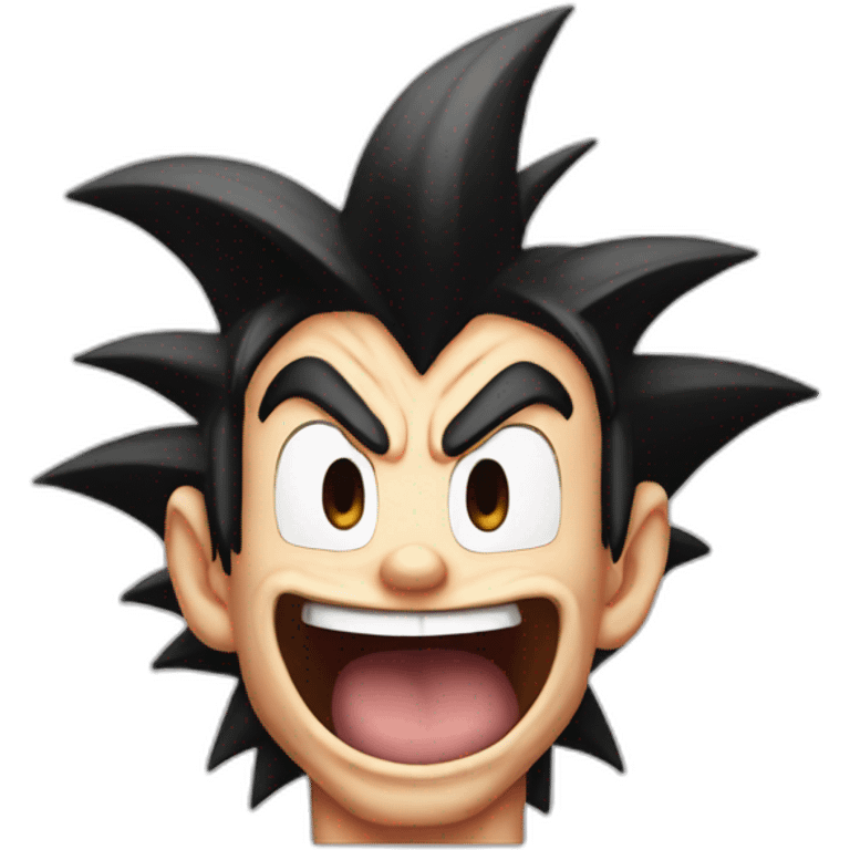 goofy O face goku emoji