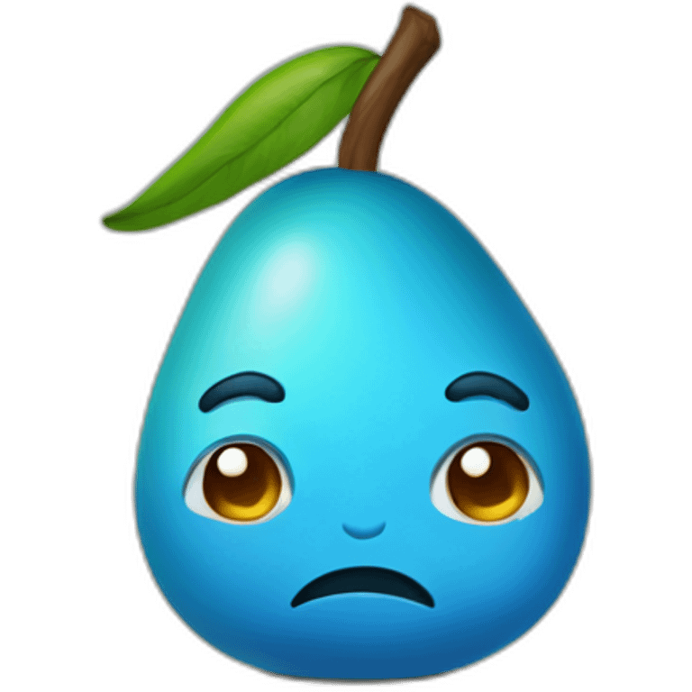 sad blue mango emoji