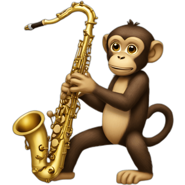 Saxophone monkey emoji