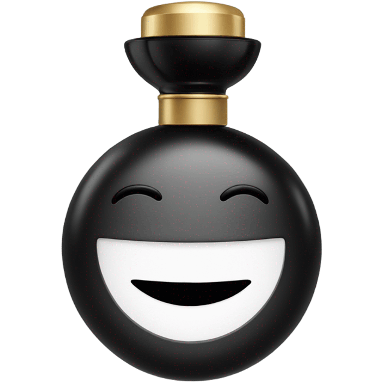 smiling perfume face with black cap emoji