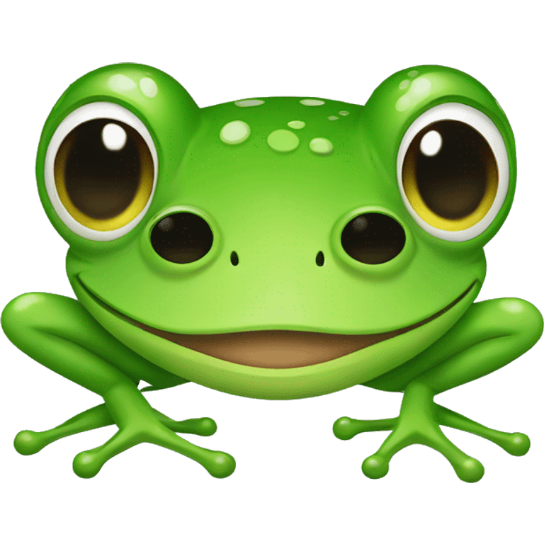 frog with coquette bow emoji