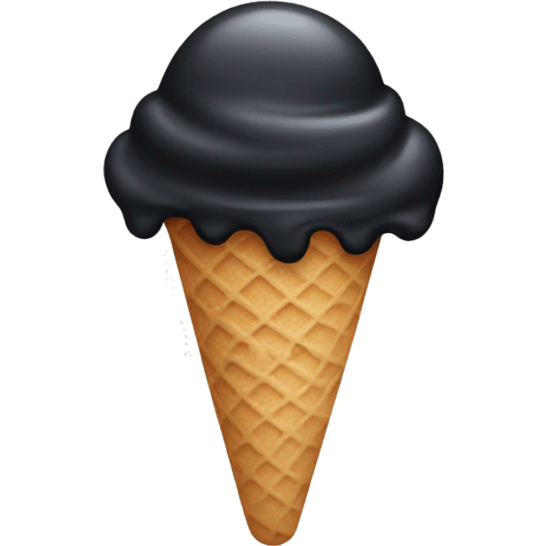 Black ice cream emoji