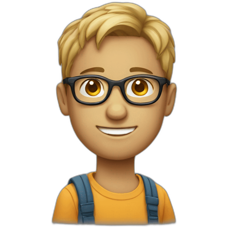 Garçon avec des lunettes de soleil emoji