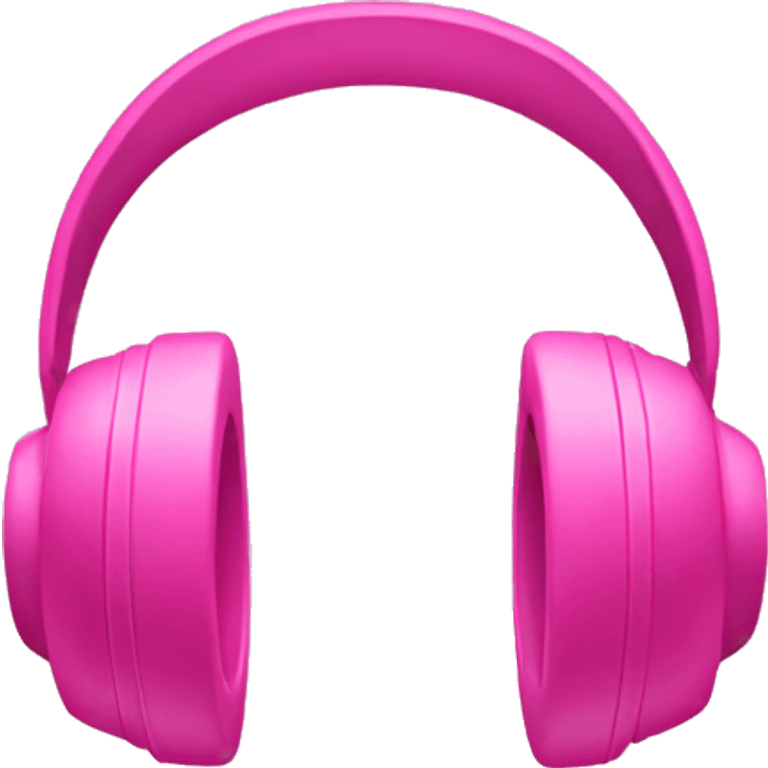 Pink headphone emoji