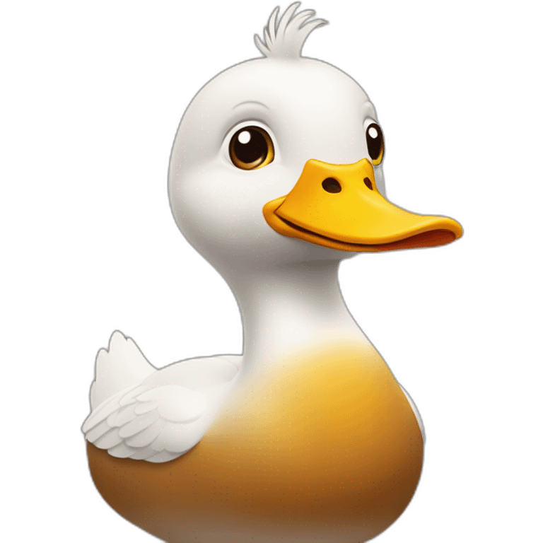 Un canard sur un ours emoji