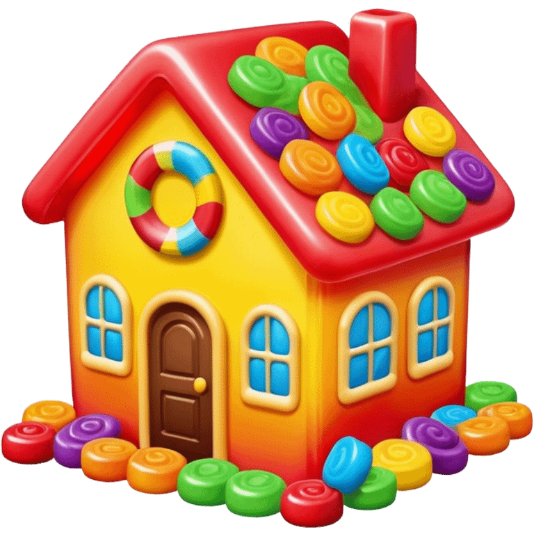 Candy land gummy  house  emoji