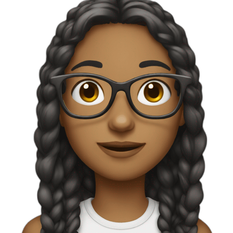 I love girls with glasses emoji