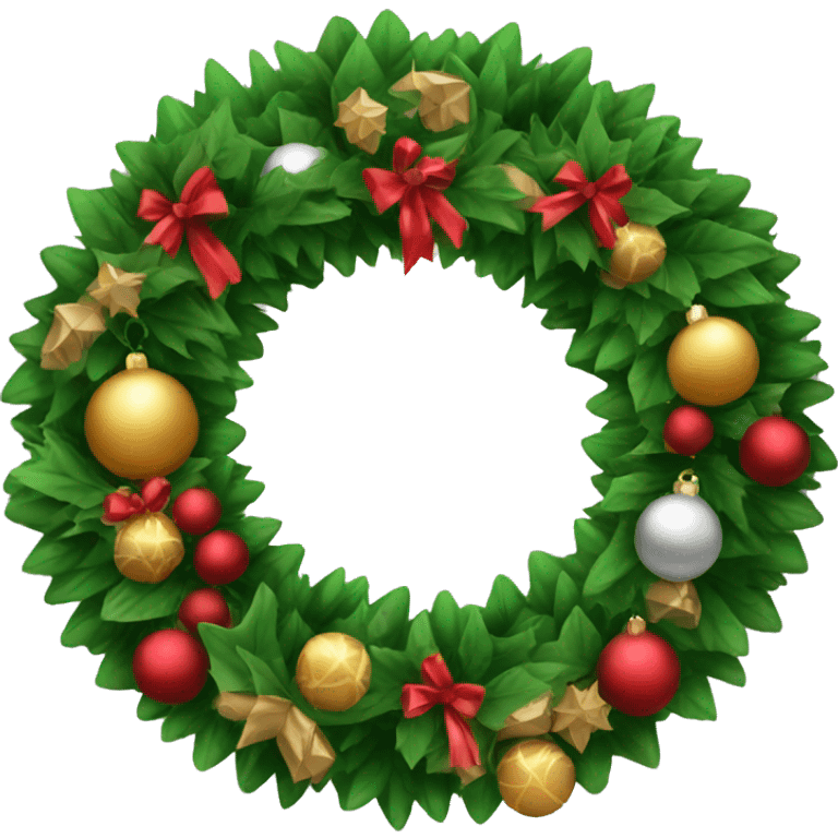 Christmas wreath emoji