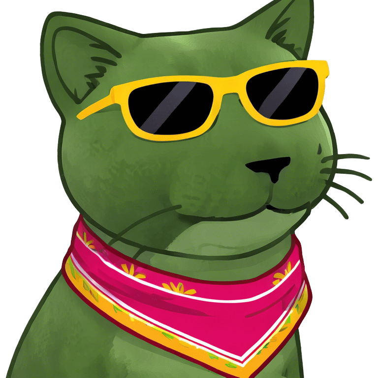 Cat with sunglasses emoji