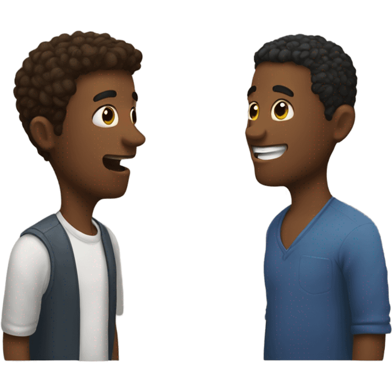 Two guys having a conversation  emoji