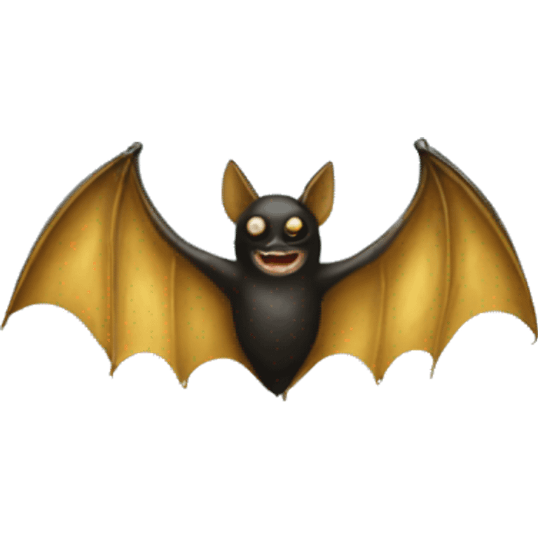 Gold framed bat painting  emoji