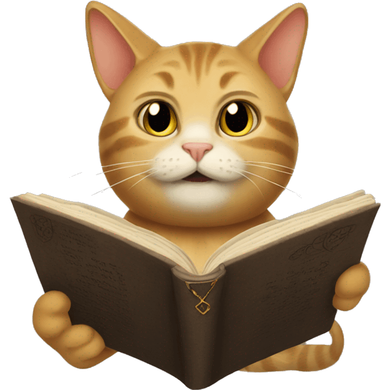 Cat reading lord of the ring emoji