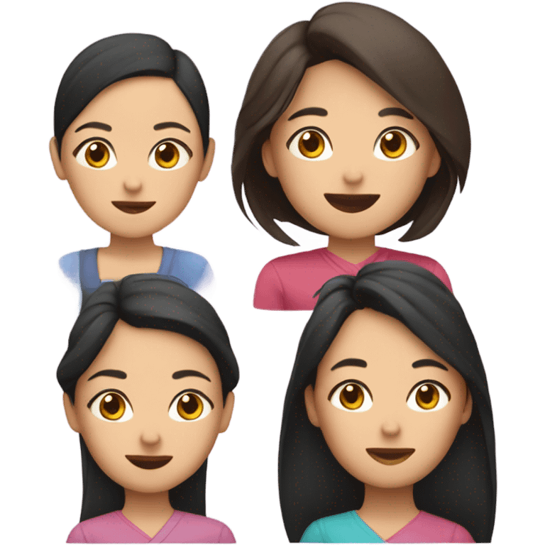 3 sisters and 1 mom asiat emoji