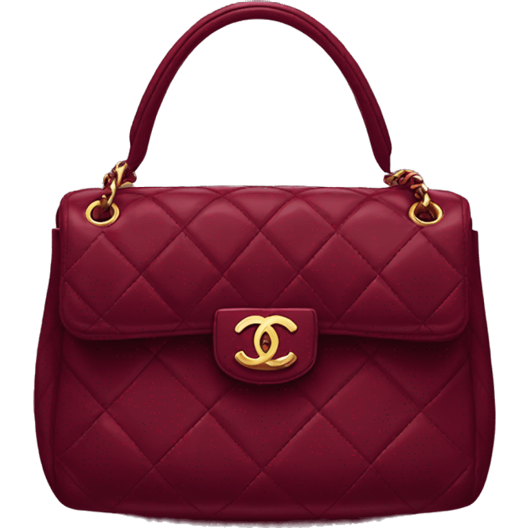 Chanel Dark red bag emoji