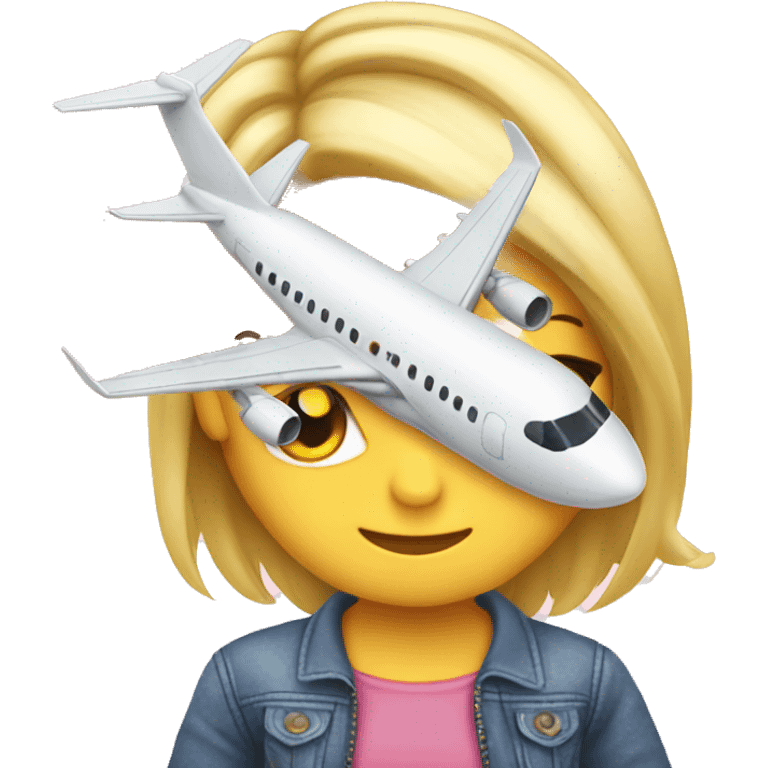 Girly plane emoji