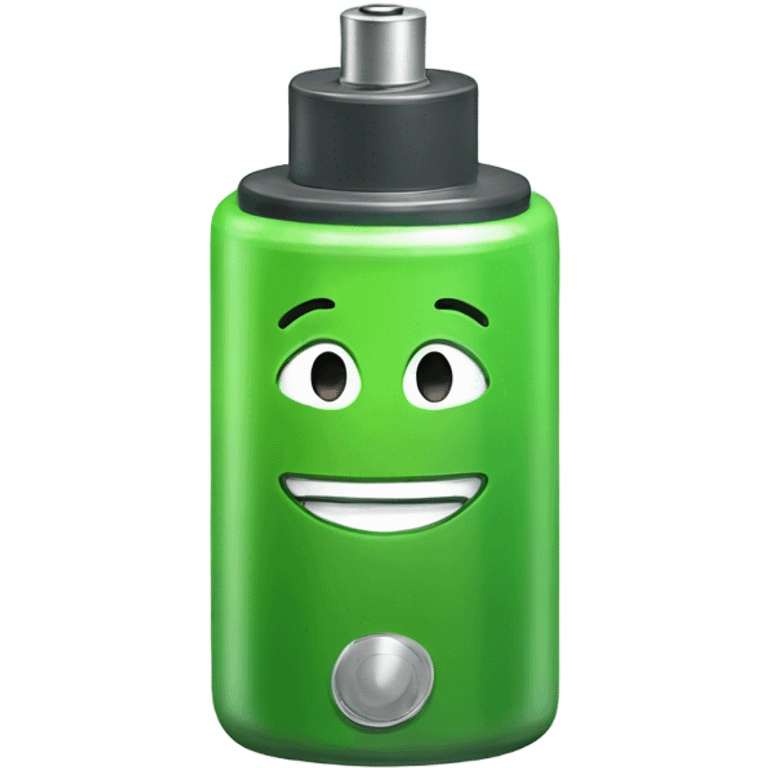 Little bit Smiling Green battery  emoji