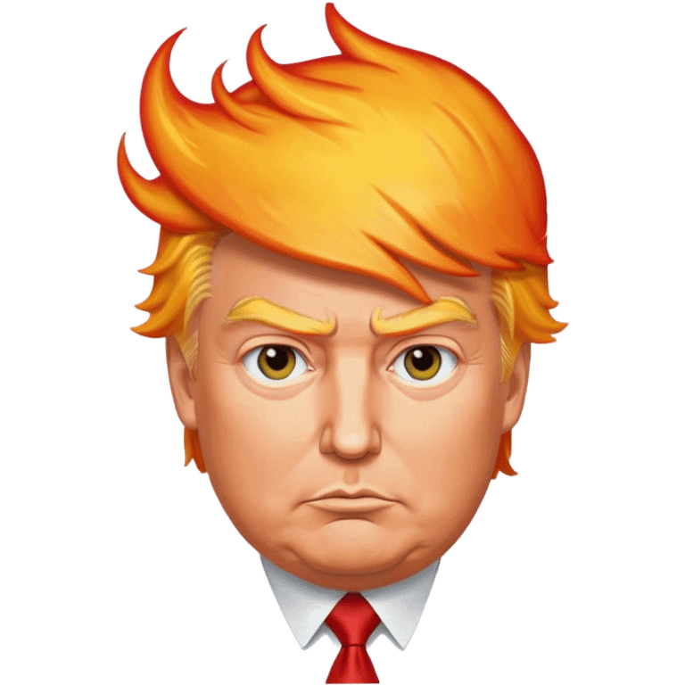 Donald Trump Flame hair emoji