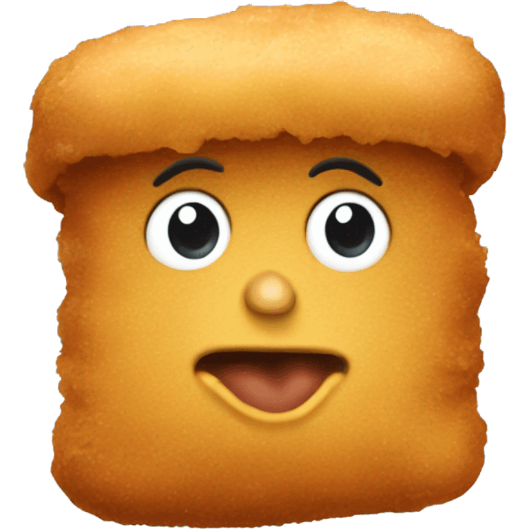 A chicken nugget as a human emoji