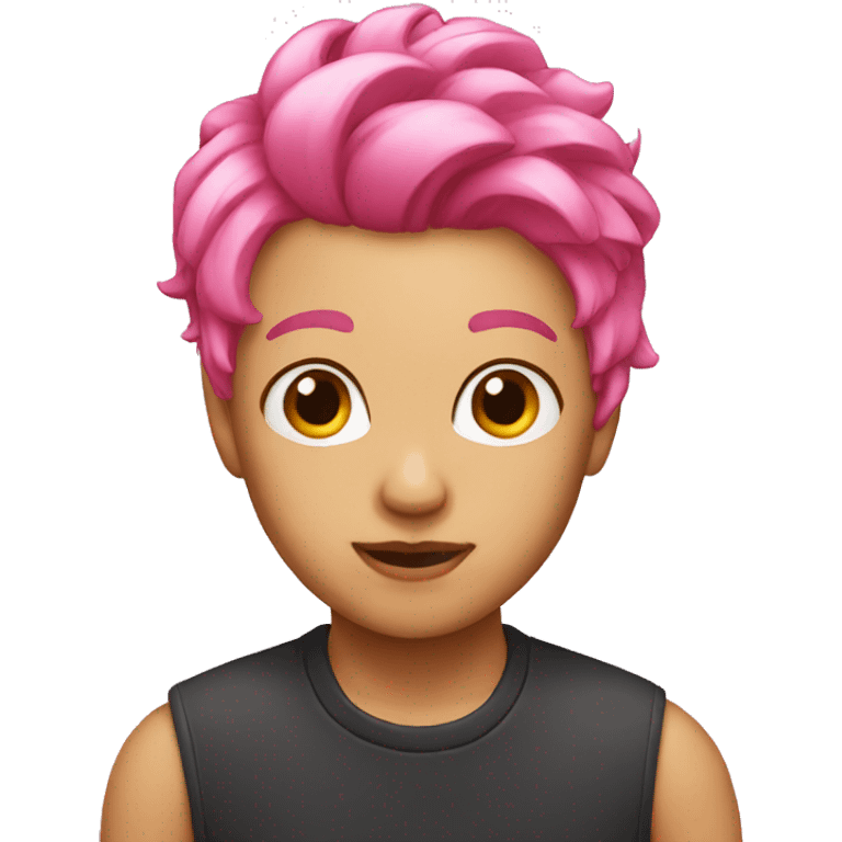 Pink hair emoji