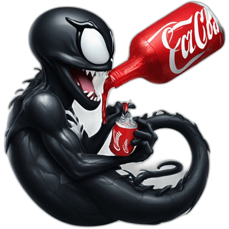 Venom drinking coca cola emoji