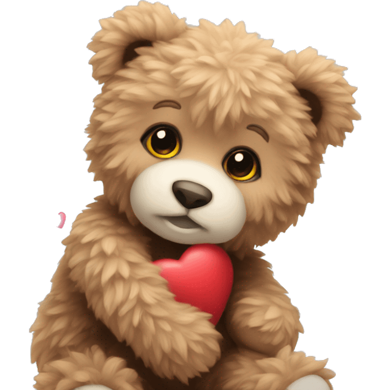  fluffy Valentine's teddy  emoji