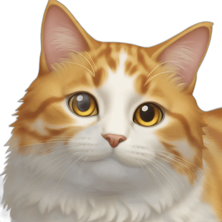 white and ginger cat emoji