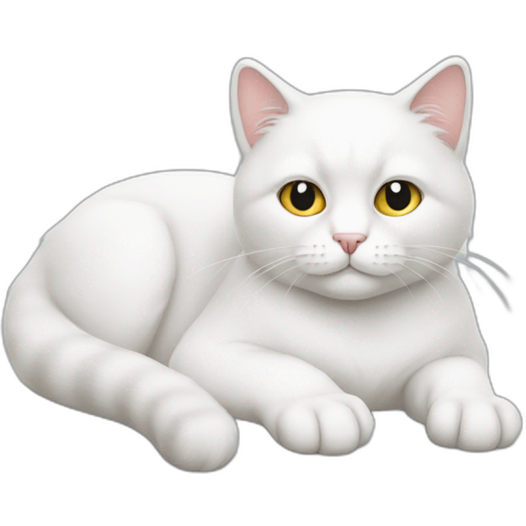 chill white cat emoji