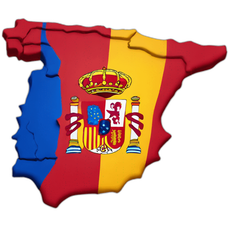 Spanish map with flag colors emoji