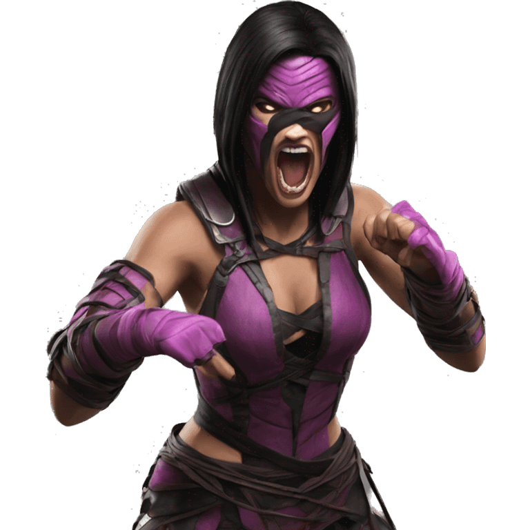 frightened Mileena Mortal Kombat X emoji