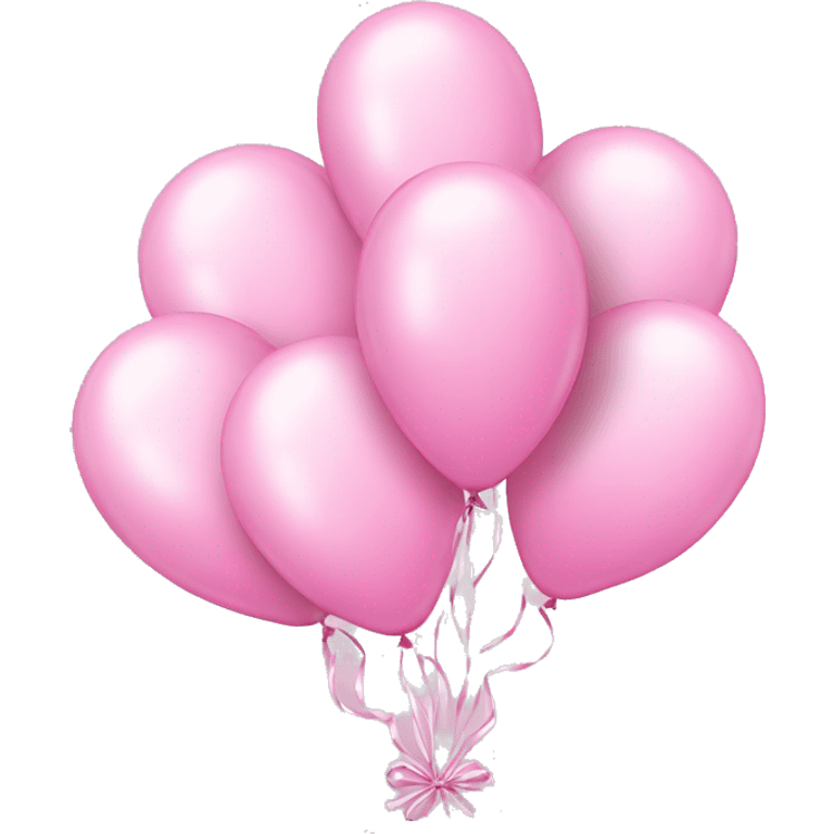 Light pink birthday balloons emoji