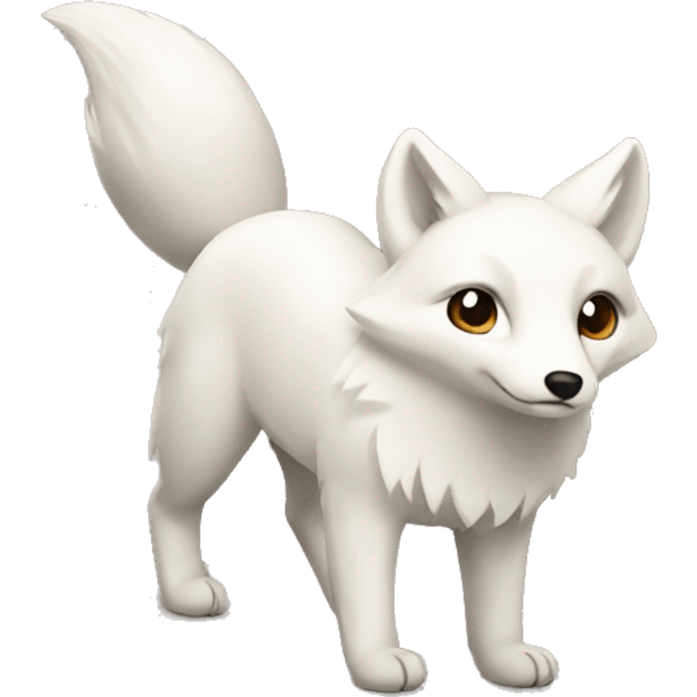 white fox with brown box emoji