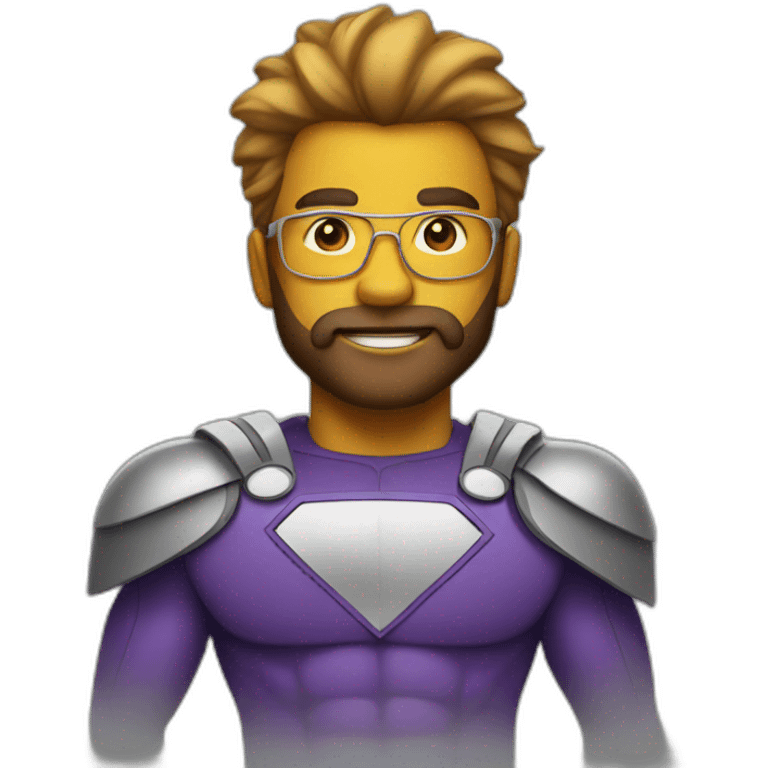 Super hero in lion emoji