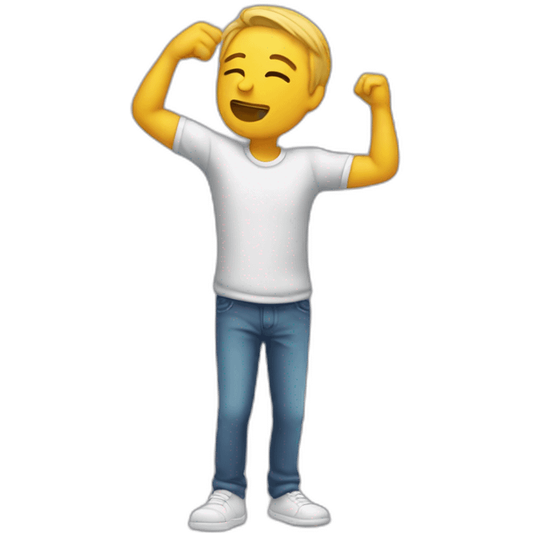 A person who makes a dab emoji