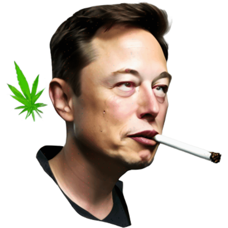 Elon musk smoking weed emoji